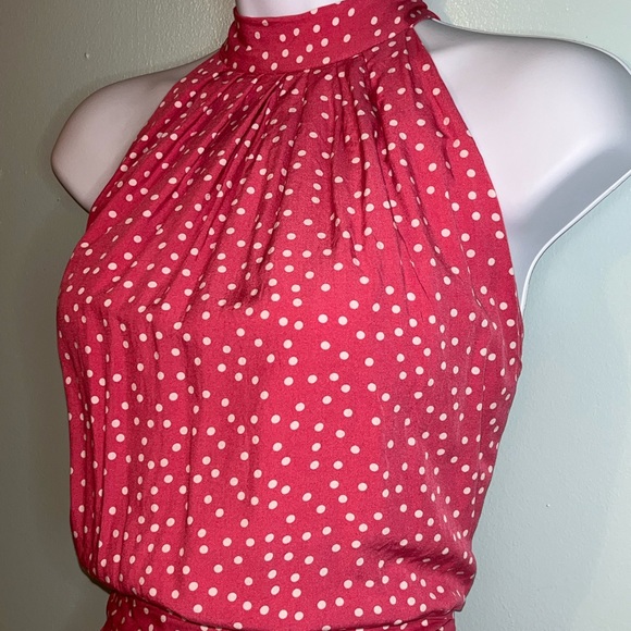 BTFBM Dress Size LARGE Polka Dots Ties Behind the Neck Open Back - Picture 5 of 10